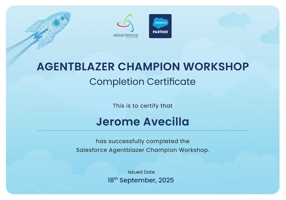 AgentBlazer Champion Workshop Completion