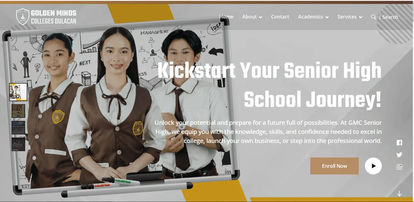 Golden Minds Official Website Image